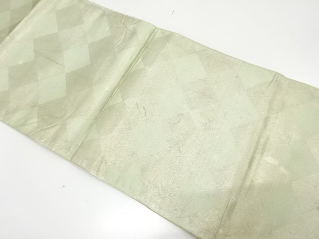 アンティーク　菱模様織り出し袋帯（材料）